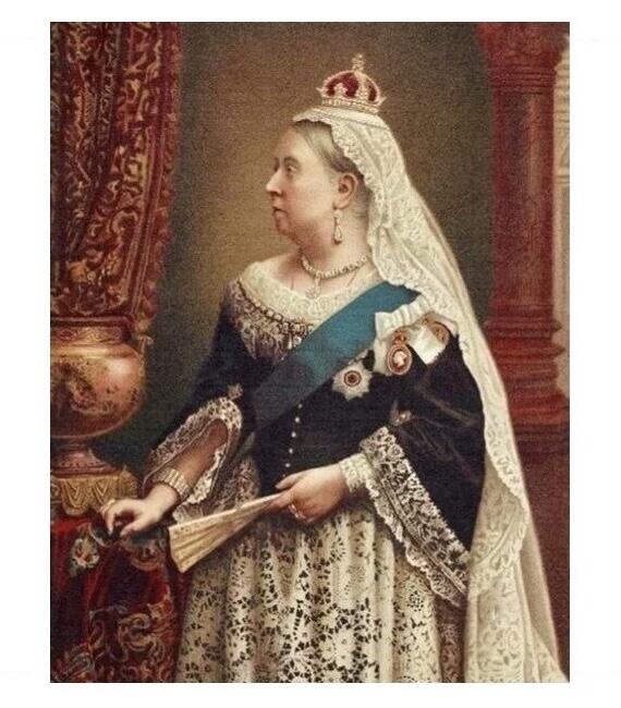 【银】纯银手工银 英国1887年维多利亚珐琅彩镀金高浮雕精制银币章吊坠 33MM