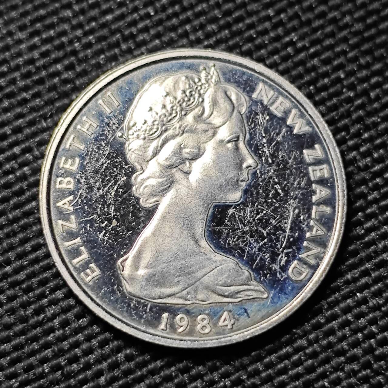 KK钱币收藏小铺  第414期 2月预留时间 周末发货 1984新西兰5分 精制币