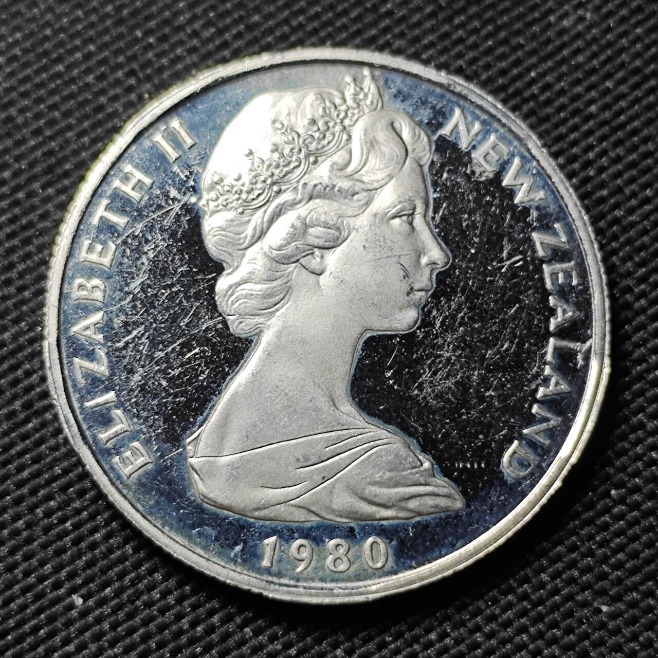 KK钱币收藏小铺  第414期 2月预留时间 周末发货 1980新西兰50分 精制币