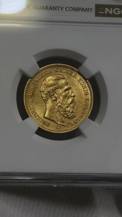 NGC-MS61德国1888年腓特烈三世三皇20马克金币