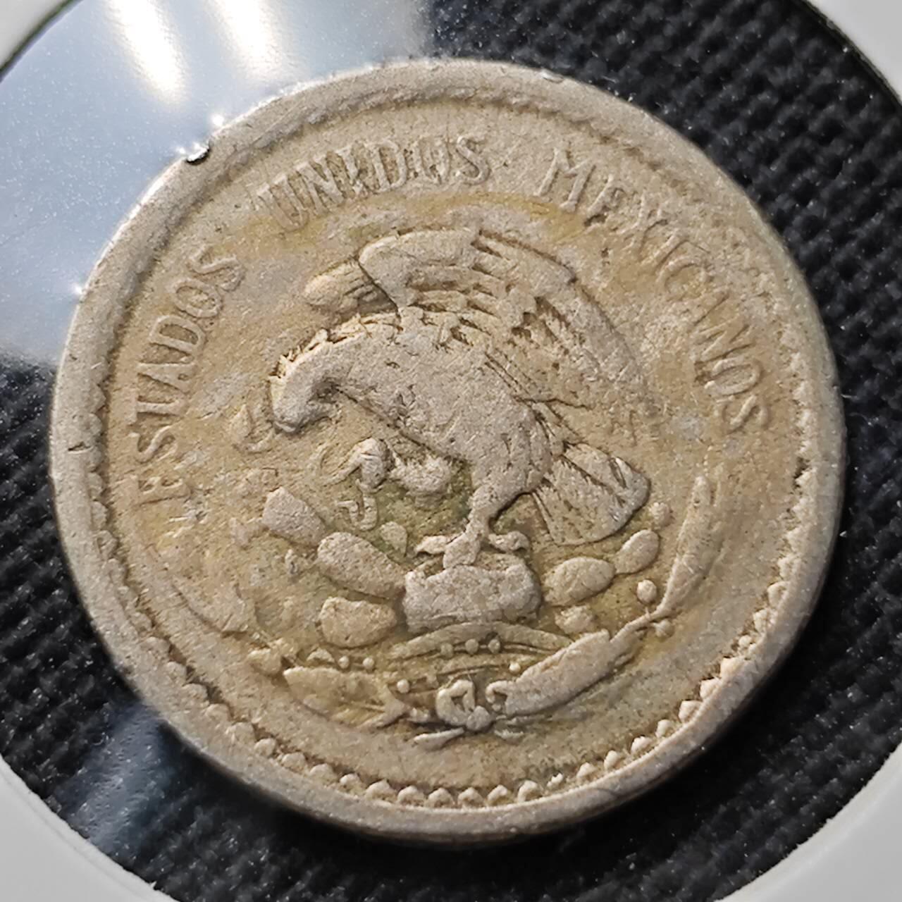 KK钱币收藏小铺  第414期 2月预留时间 周末发货 1937 墨西哥5分