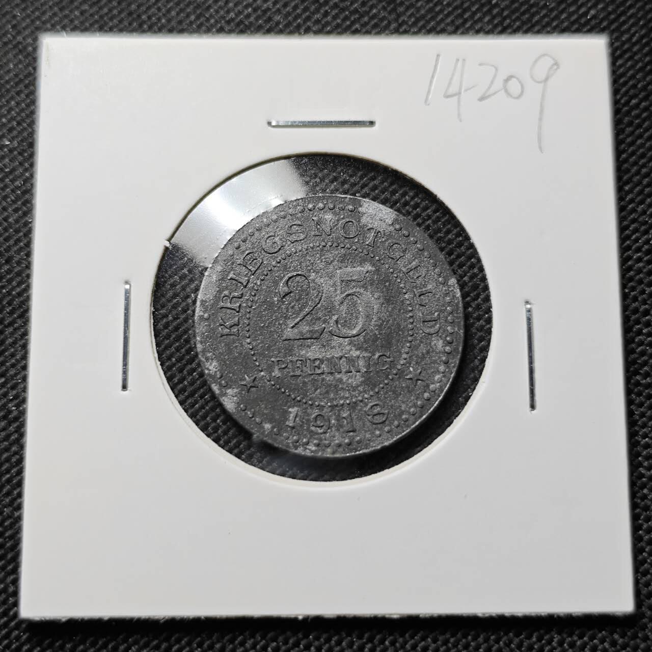 KK钱币收藏小铺  第414期 2月预留时间 周末发货  徳紧25芬尼代币