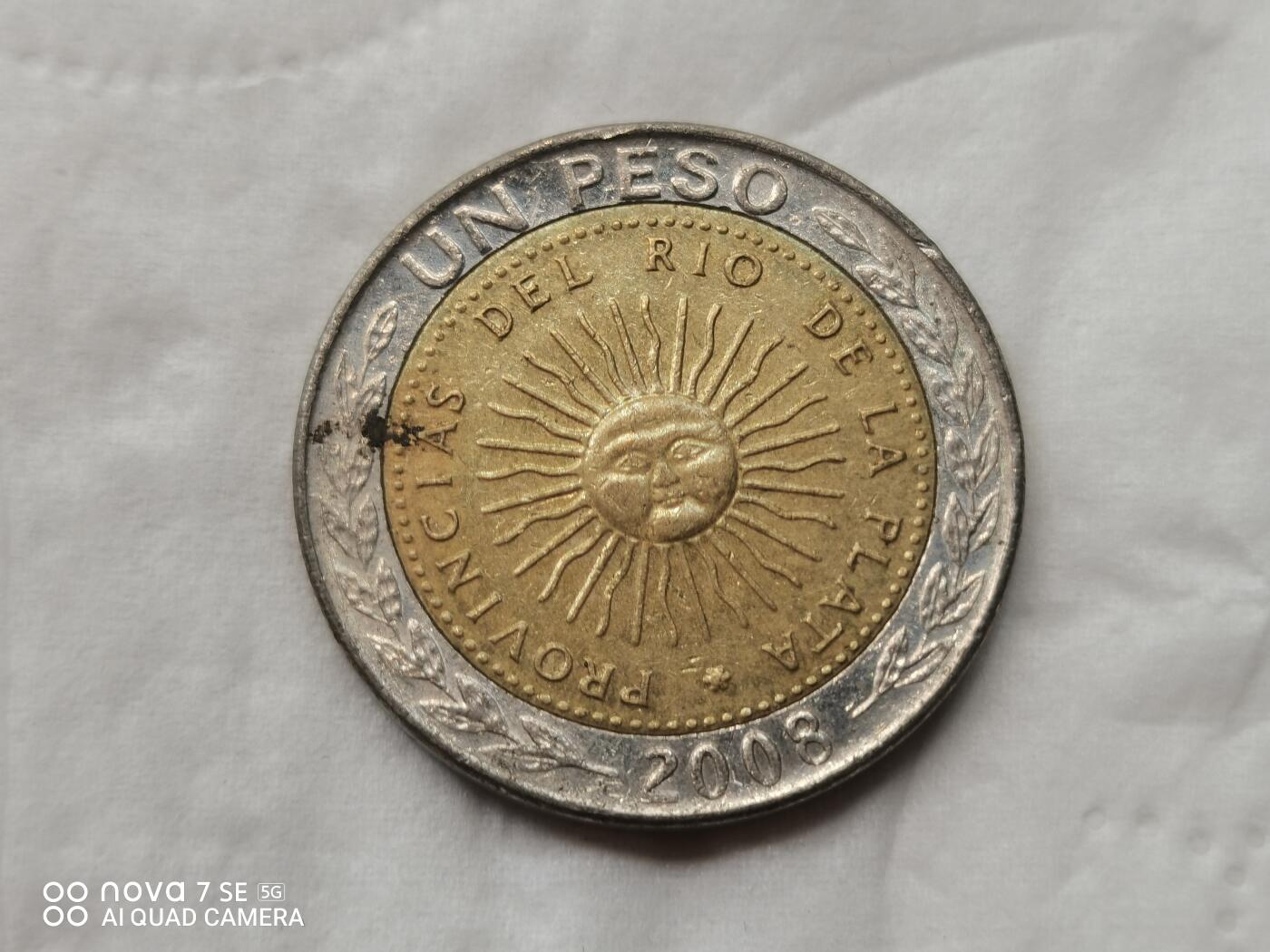 外国硬币 2008年阿根廷1比索