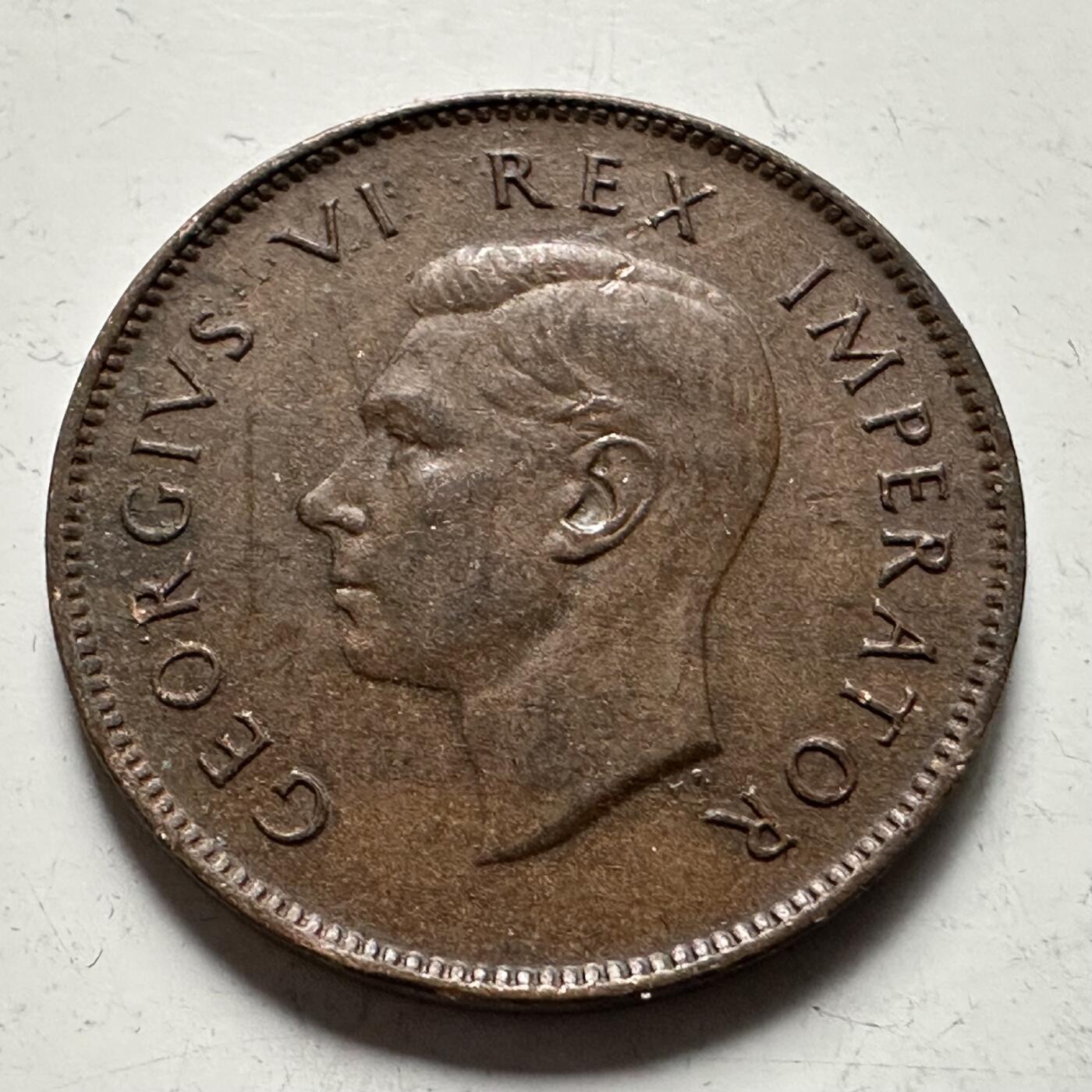 🌹外币初藏🌹🐯2026年第36场   每周二四六晚8️⃣点 接代拍 英属南非1947年1/4便士 一法新