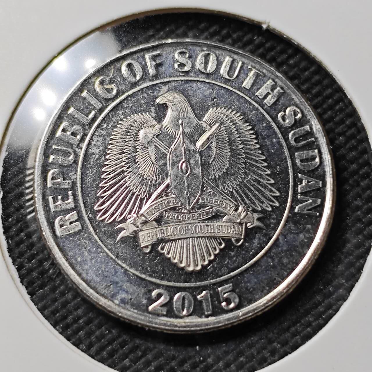 KK钱币收藏小铺  第414期 2月预留时间 周末发货  2015南苏丹50皮阿斯特