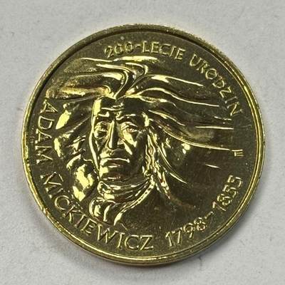S&S Numismatic世界钱币-拍卖 第125期  - 波兰1998年 民族英雄亚当·密茨凯维奇诞辰200周年 2兹罗提纪念币