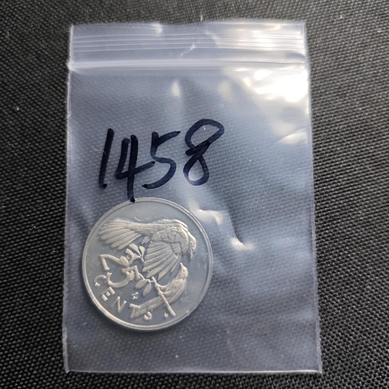 KK钱币收藏小铺  第414期 2月预留时间 周末发货 1973维尔京群岛25分 精制币