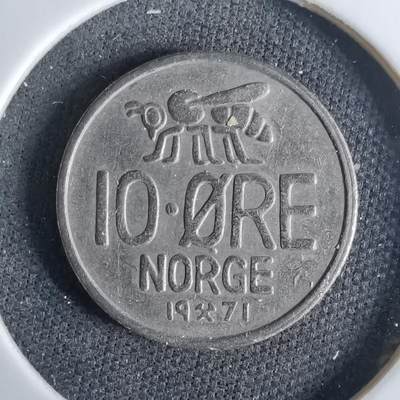 沼泽如烟--第1042场 - 挪威1971年10欧尔