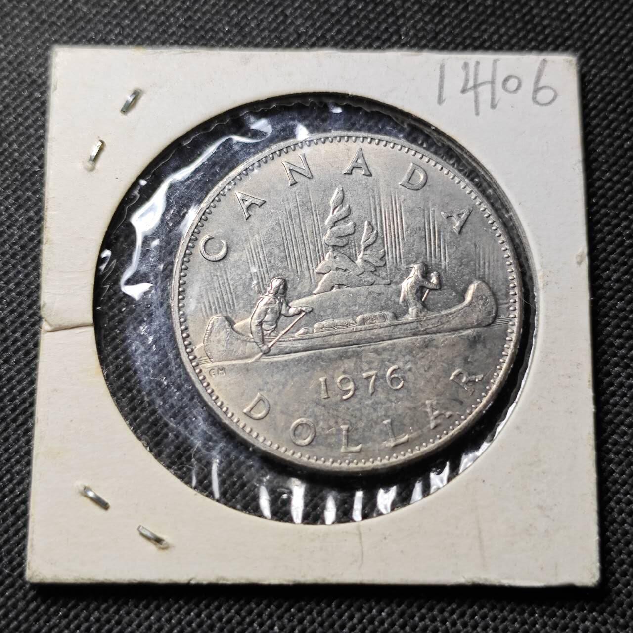 KK钱币收藏小铺  第414期 2月预留时间 周末发货 1976加拿大1元