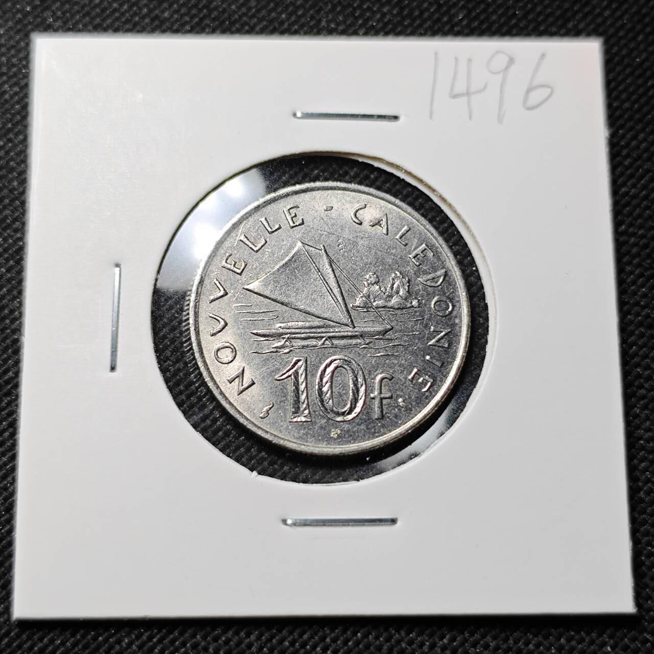 KK钱币收藏小铺  第414期 2月预留时间 周末发货 1973法属新喀里多尼亚10法郎