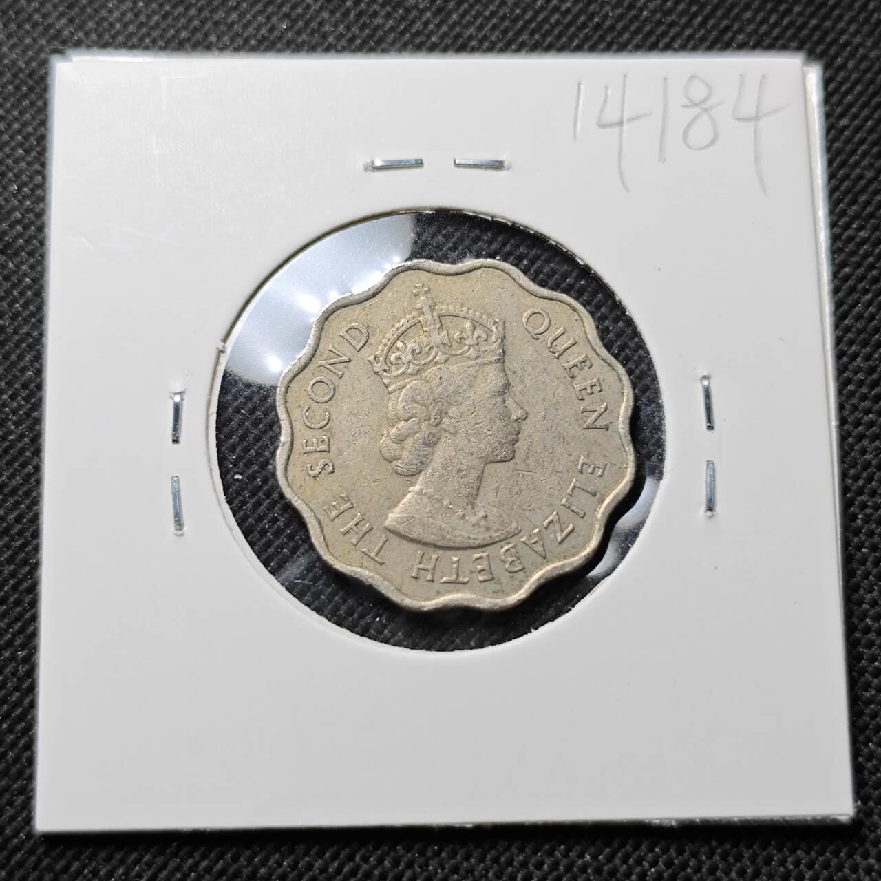 KK钱币收藏小铺  第414期 2月预留时间 周末发货  1971英属毛里求斯10分