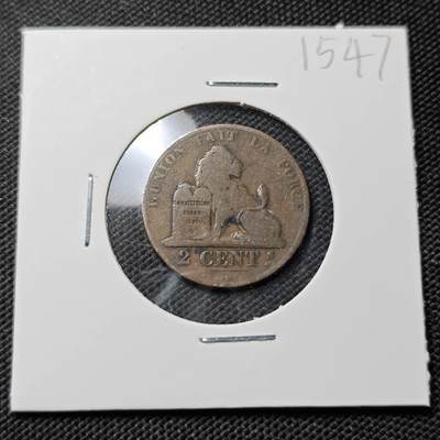 KK钱币收藏小铺  第415期 2月预留时间 周末发货 1861比利时2分 