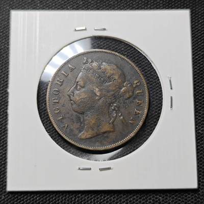 KK钱币收藏小铺  第415期 2月预留时间 周末发货 1884英属海峡1分 