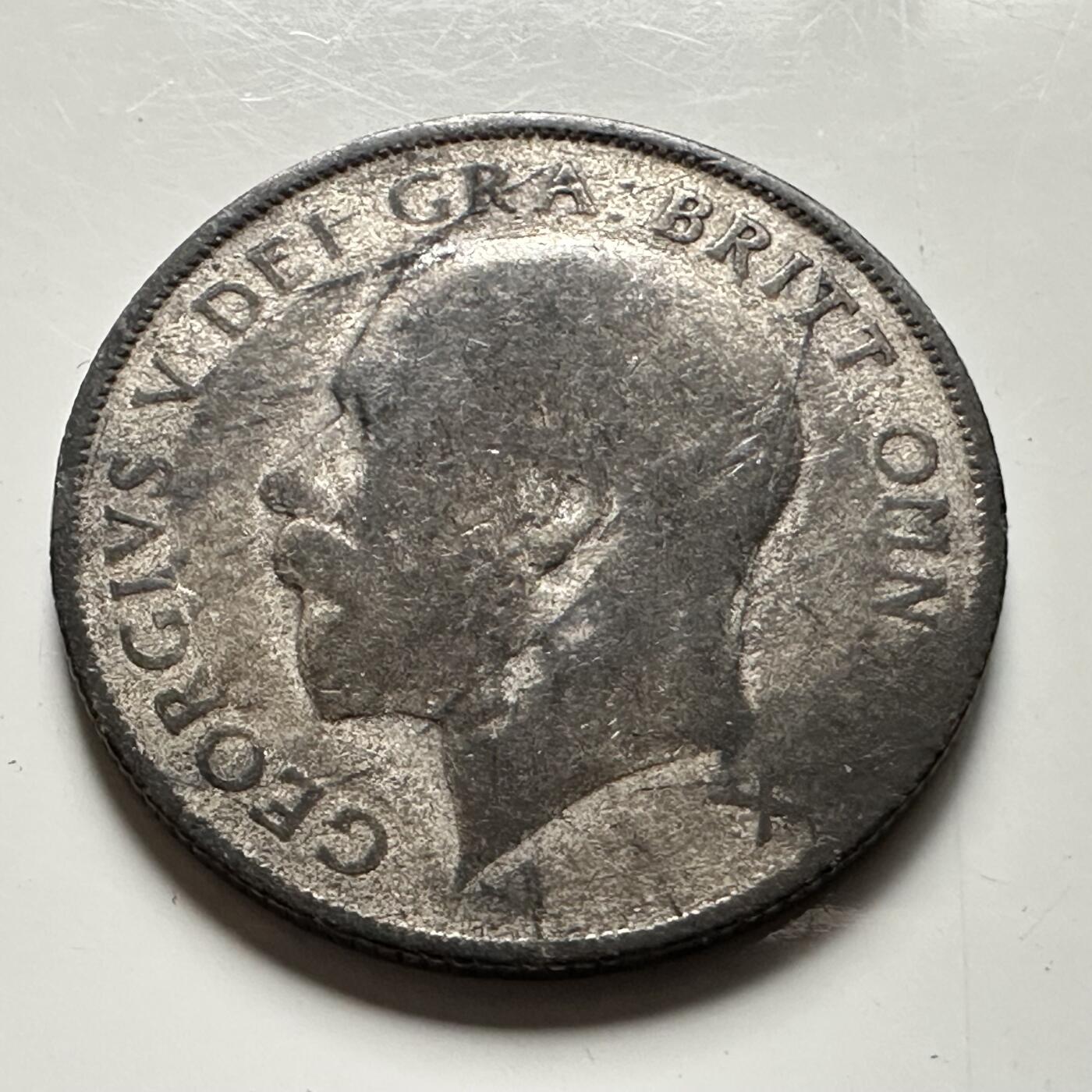 🌹外币初藏🌹🐯2026年第36场   每周二四六晚8️⃣点 接代拍 英国 乔治五世1先令银币 50%银-5.66g-23.5mm a