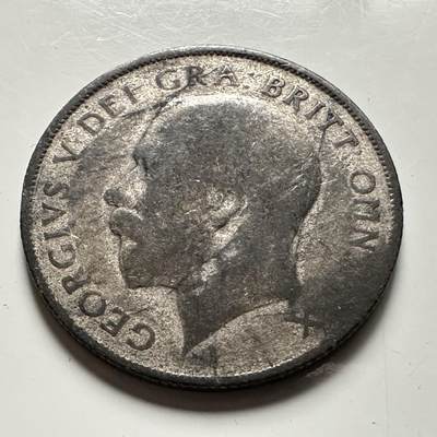 🌹外币初藏🌹🐯2026年第36场   每周二四六晚8️⃣点 接代拍 - 英国 乔治五世1先令银币 50%银-5.66g-23.5mm a
