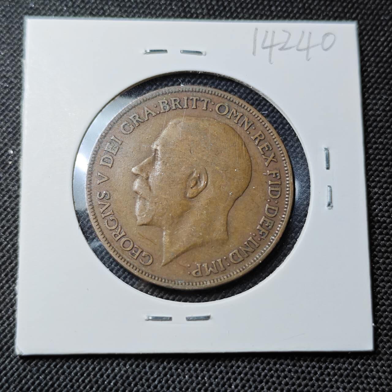 KK钱币收藏小铺  第414期 2月预留时间 周末发货 1920英国1便士 