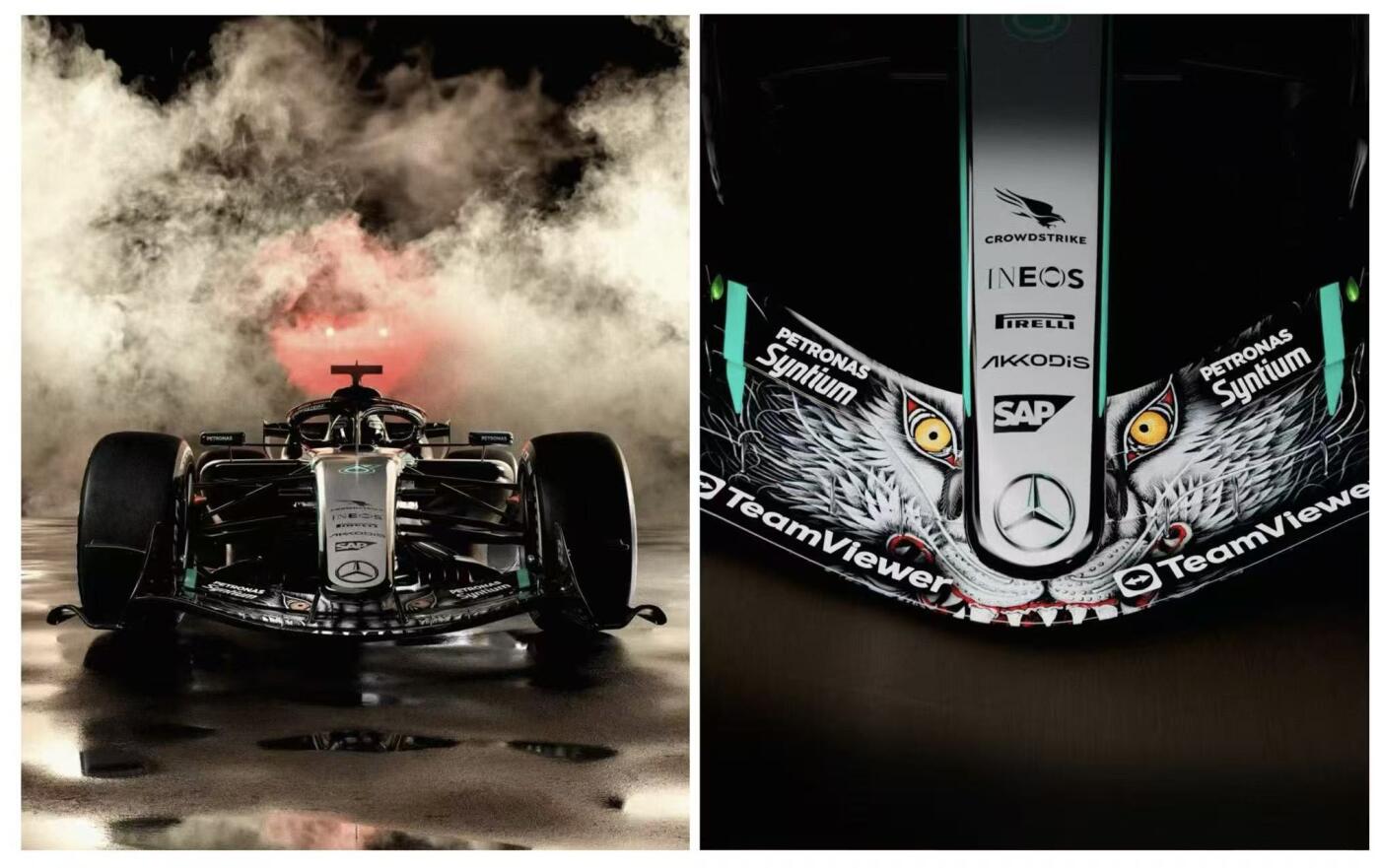 零元拍：银箭王朝，三头狼啸！梅赛德斯AMG马石油F1别车队领队，冠军缔造者托托·沃尔夫，车手乔治·拉塞尔和基米·安东内利“三头狼”合签2026赛季车手帽！