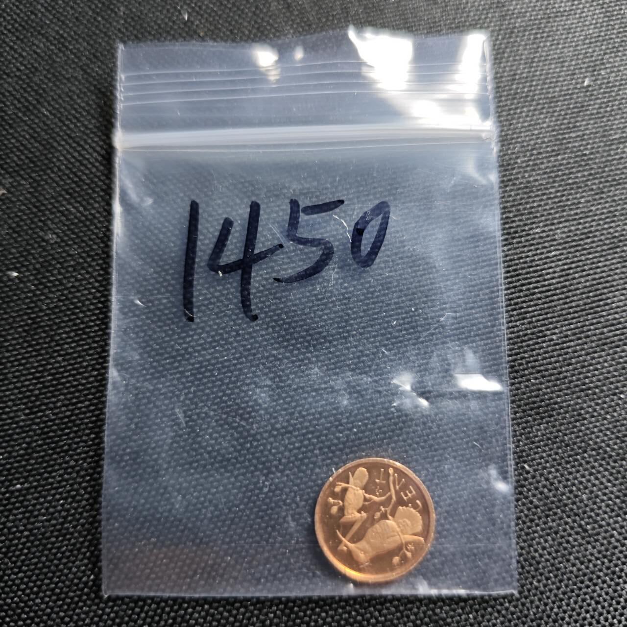 KK钱币收藏小铺  第414期 2月预留时间 周末发货 1973英属维尔京群岛1分精制币