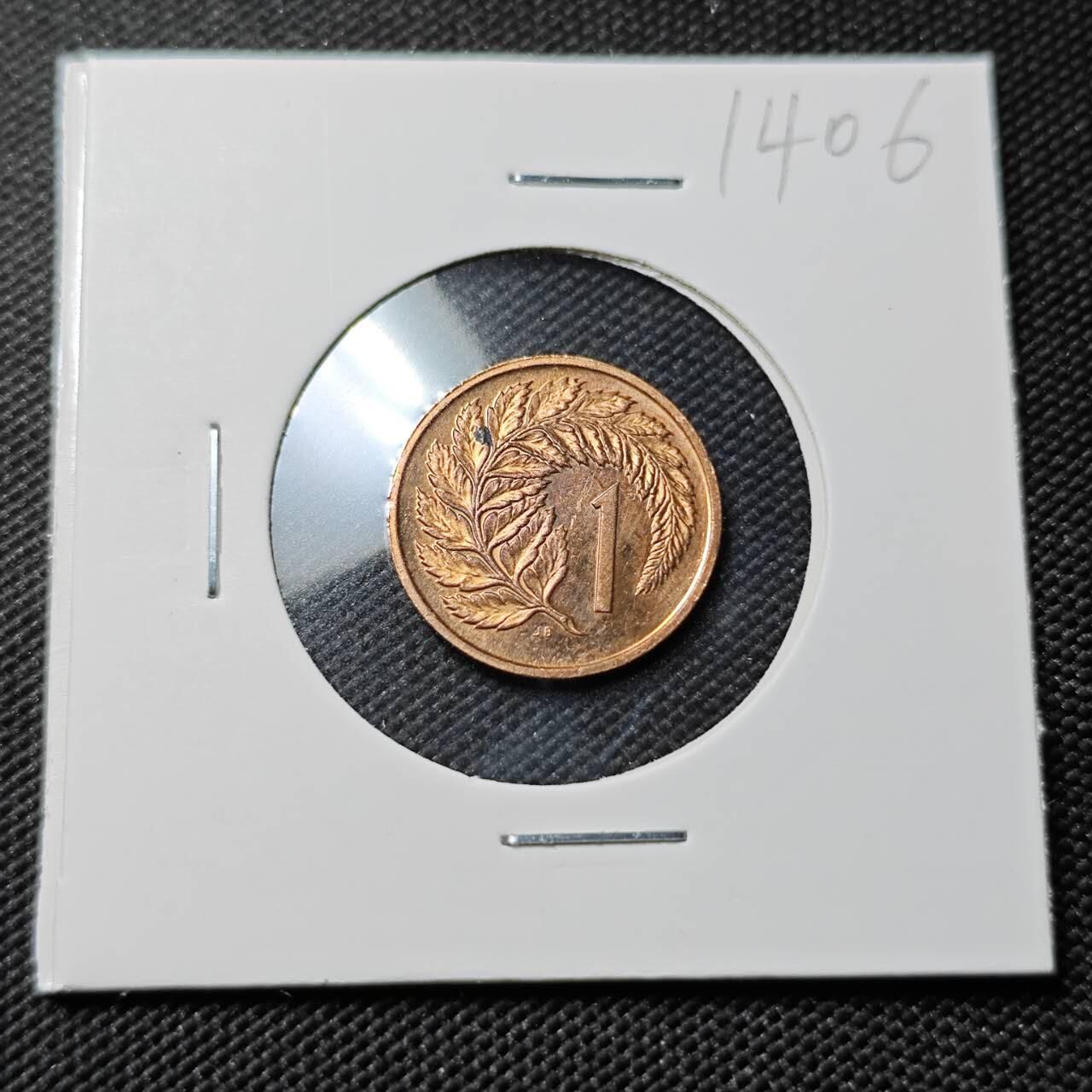 KK钱币收藏小铺  第414期 2月预留时间 周末发货 1980新西兰1分 精制币