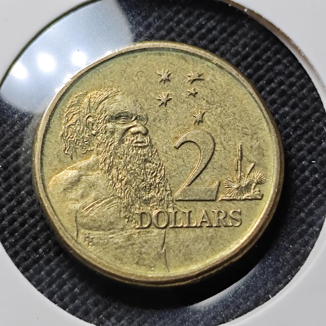 KK钱币收藏小铺  第414期 2月预留时间 周末发货 1988，澳大利亚土著人2元