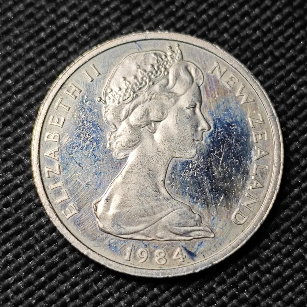 KK钱币收藏小铺  第414期 2月预留时间 周末发货 1984新西兰5分 精制币