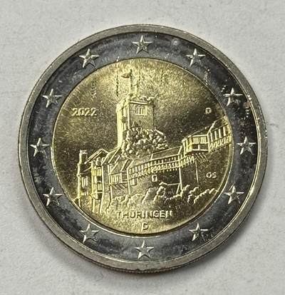 S&S Numismatic世界钱币-拍卖 第125期  - 德国2022年 图林根州-瓦特堡城堡 2欧元双色纪念币