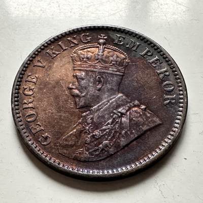 🌹外币初藏🌹🐯2026年第36场   每周二四六晚8️⃣点 接代拍 - 英属印度1935年1/4安娜铜币 五彩好品