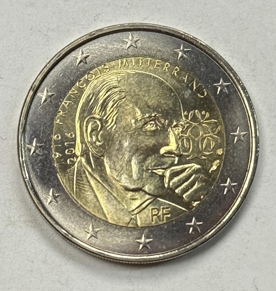 S&S Numismatic世界钱币-拍卖 第125期  法国2016年 前总统弗朗索瓦·密特朗诞辰100周年 2欧元双色纪念币