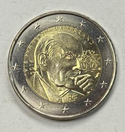 S&S Numismatic世界钱币-拍卖 第125期  - 法国2016年 前总统弗朗索瓦·密特朗诞辰100周年 2欧元双色纪念币