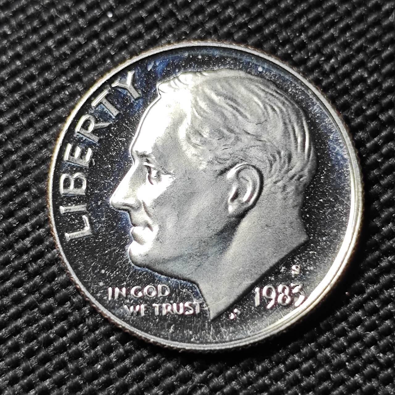 KK钱币收藏小铺  第414期 2月预留时间 周末发货 1983美国10分 精制币