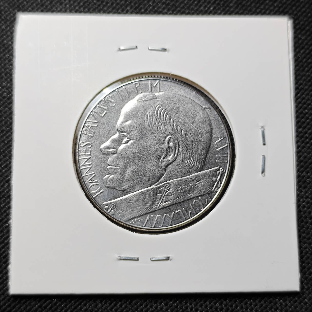 KK钱币收藏小铺  第414期 2月预留时间 周末发货 梵蒂冈100里拉 