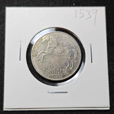 KK钱币收藏小铺  第415期 2月预留时间 周末发货 1972挪威1欧尔 动物版