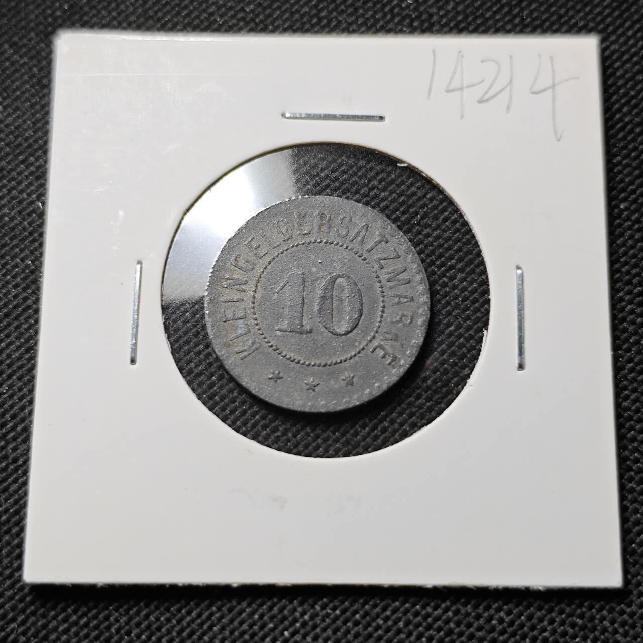 KK钱币收藏小铺  第414期 2月预留时间 周末发货  徳紧10芬尼代币