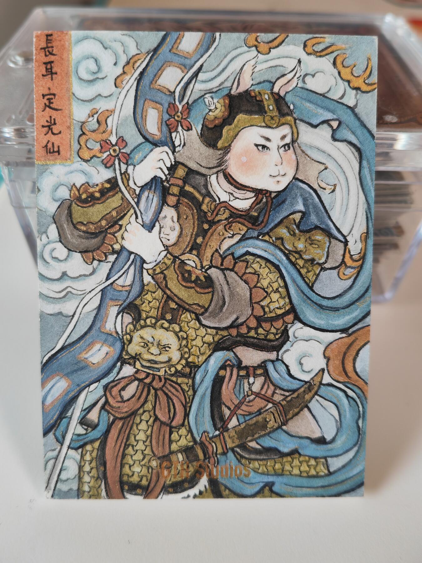 阳大大卡牌拍卖第107期（持续收拍品，周五晚上九点截拍，进群福利早知道） 【手绘卡】戴家样 美女画师非严 长耳定光仙 绝色手绘卡1/1