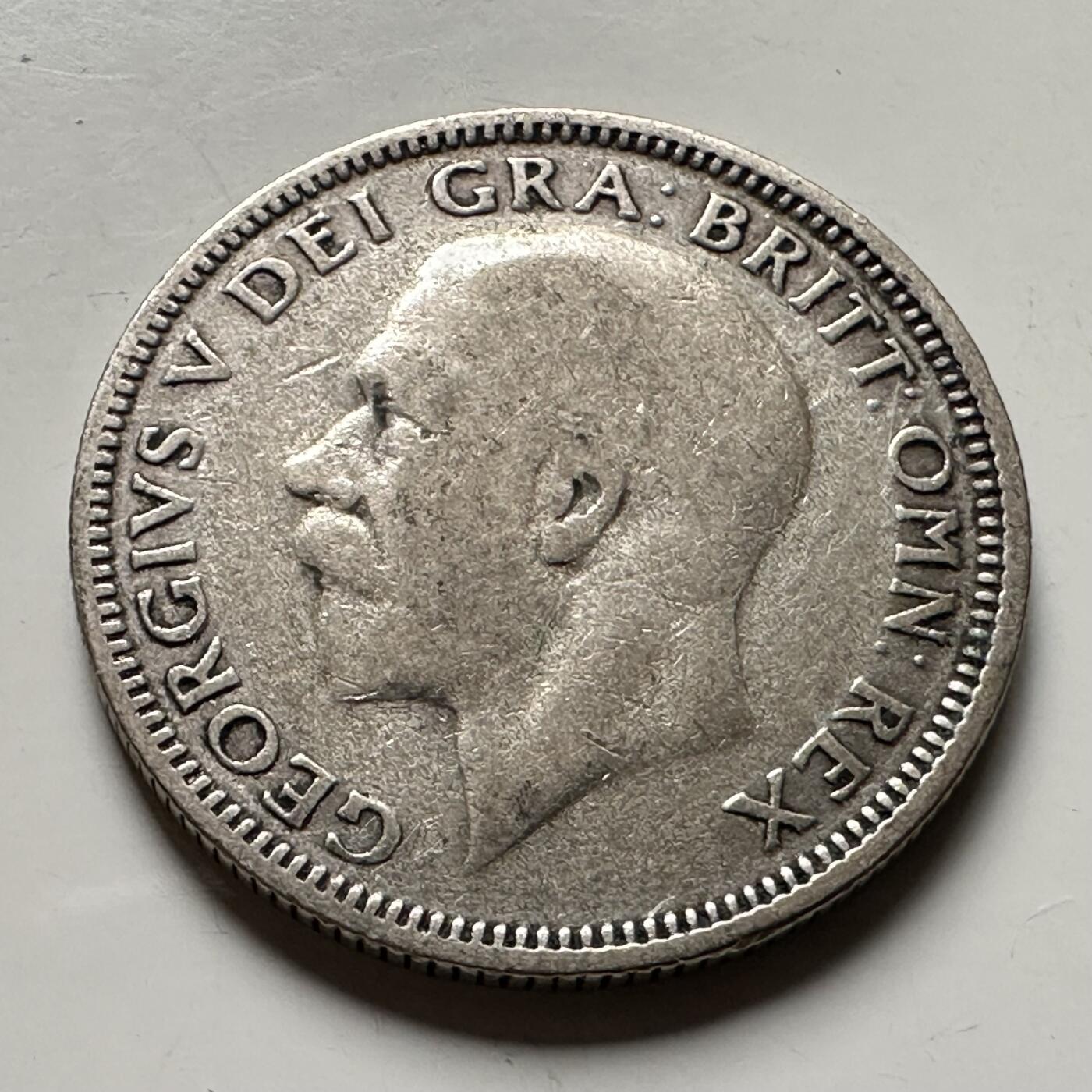 🌹外币初藏🌹🐯2026年第36场   每周二四六晚8️⃣点 接代拍 英国 1928年1先令银币 50%银-5.66g-23.5mm b