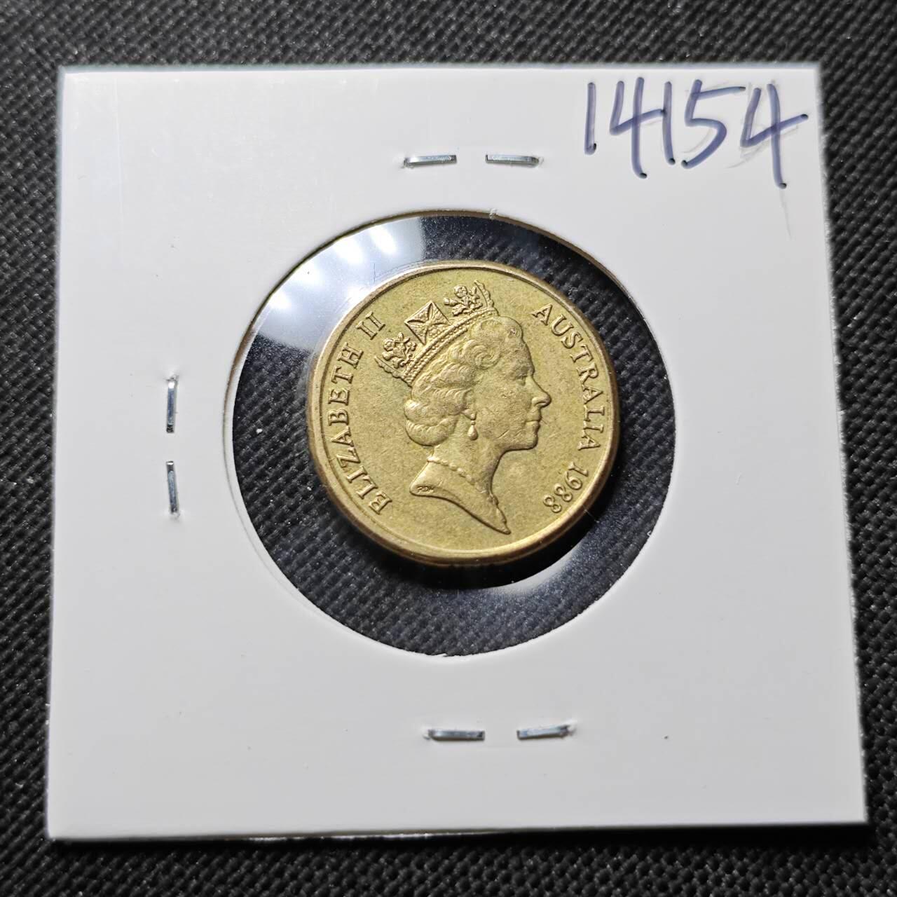 KK钱币收藏小铺  第414期 2月预留时间 周末发货 1988澳大利亚土著人2元 