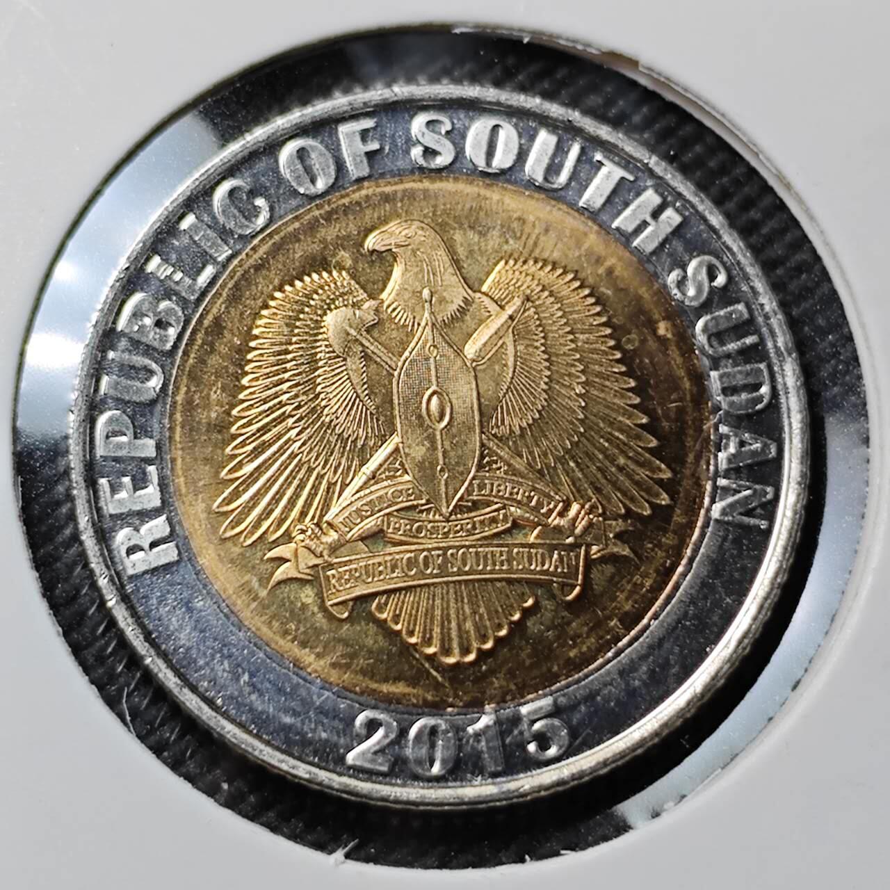 KK钱币收藏小铺  第414期 2月预留时间 周末发货  2015南苏丹1镑