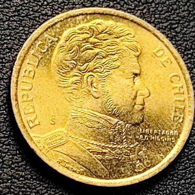 泉币菌-第218场-拍品多 请提前出价 - 智利2005年 10比索青铜币 独立战争领袖奥希金斯 21MM