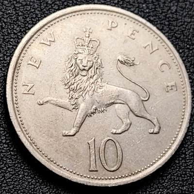 泉币菌-第219场-拍品多 请提前出价 - 英国大镍币 英国1976年 10便士铜镍币 28.5mm 伊丽莎白二世女王 皇冠狮子
