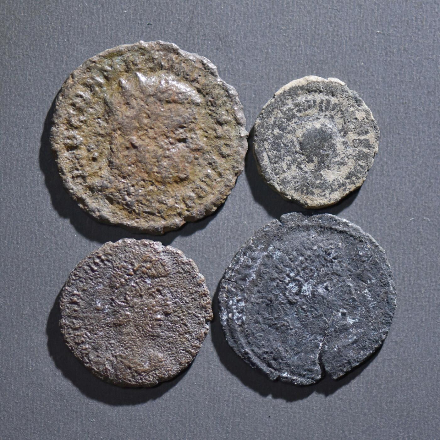 【良泉】4月16日【西方古代打制币】拍卖108件 【古罗马】铜币一组4枚（4）