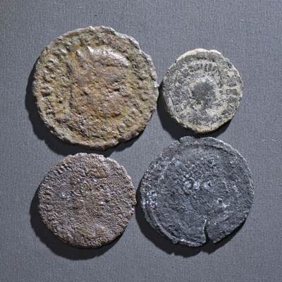 【良泉】4月16日【西方古代打制币】拍卖108件 - 【古罗马】铜币一组4枚（4）