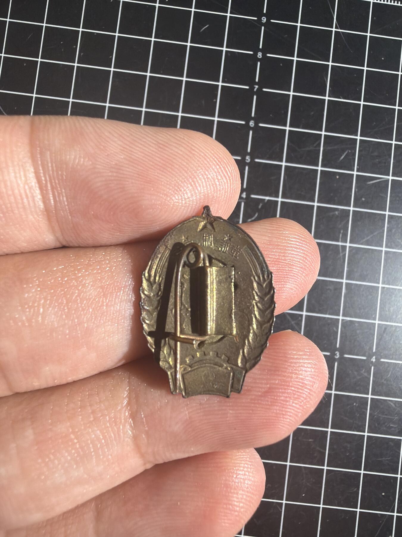 五十年代铜珐琅小劳卫制章