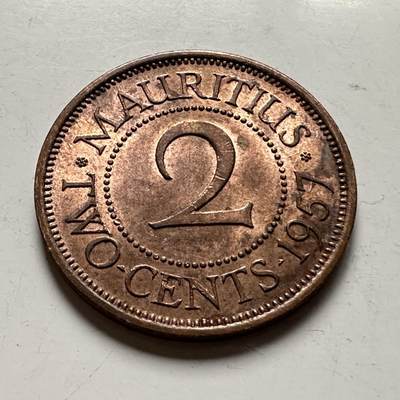 🌹外币初藏🌹🐯2026年第36场   每周二四六晚8️⃣点 接代拍 - 英属毛里求斯1957年2分