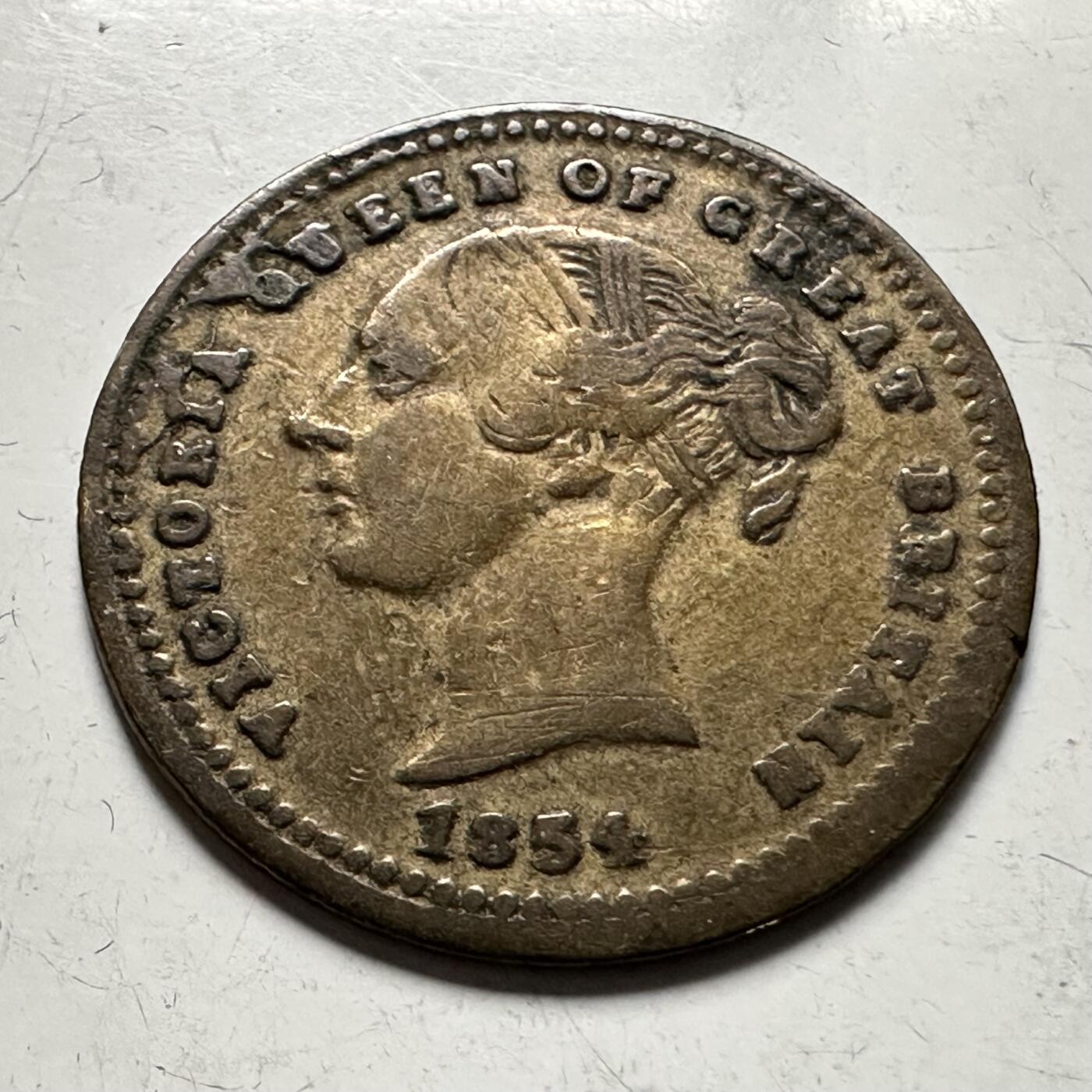 🌹外币初藏🌹🐯2026年第36场   每周二四六晚8️⃣点 接代拍 法国 1856年 拿破仑三世 & 英国 1854年 维多利亚女王 铜质代用币 Token 19.3毫米