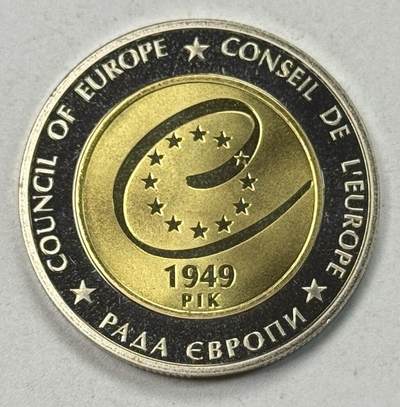 S&S Numismatic世界钱币-拍卖 第125期  - 乌克兰2009年 欧洲委员会成立60周年 5格里夫纳双色纪念币