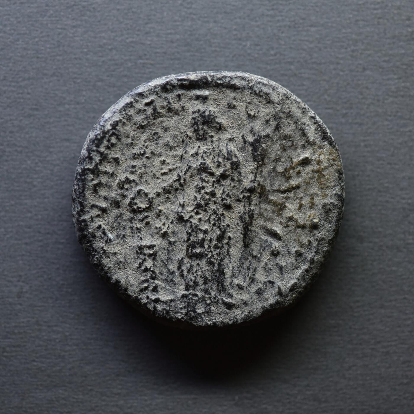 【良泉】4月16日【西方古代打制币】拍卖108件 【少见】公元209-212年【古罗马】卡拉卡拉杀掉，并除忆诅咒的弟弟【盖塔】，色雷斯行省，帕塔利亚城大铜币，10.51克