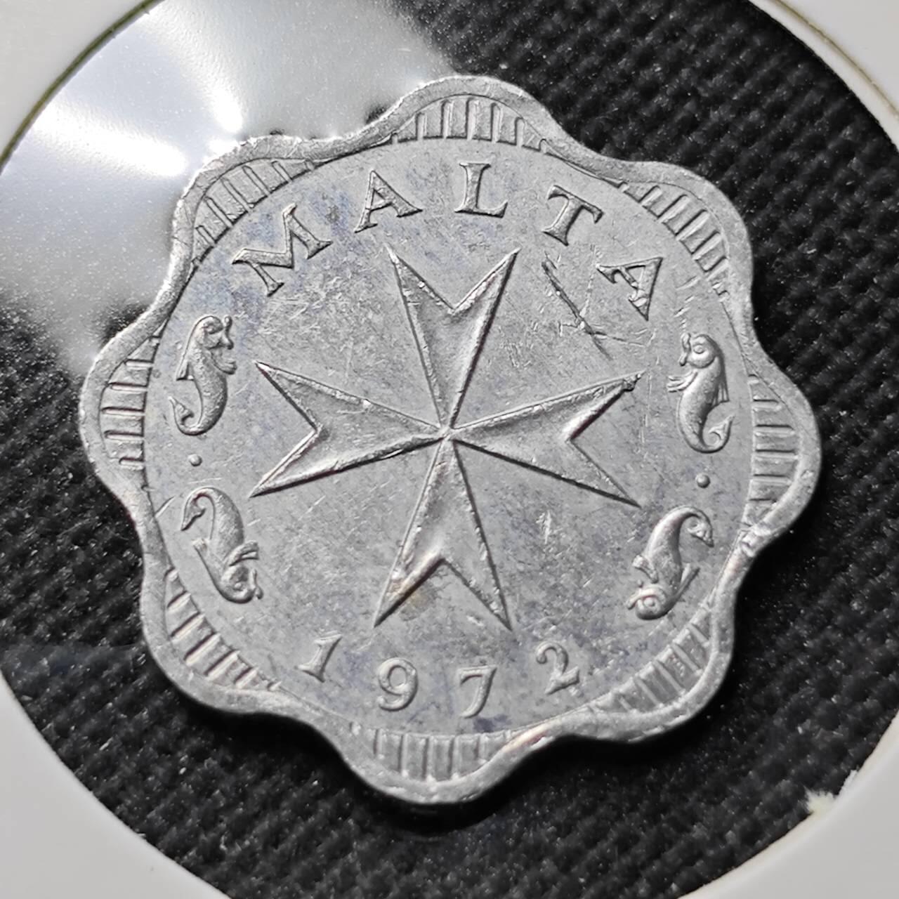 KK钱币收藏小铺  第414期 2月预留时间 周末发货 1972马耳他2米尔 