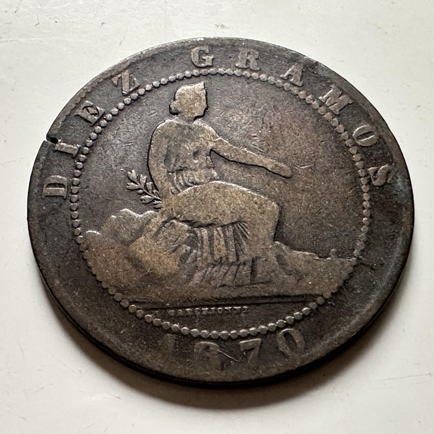 🌹外币初藏🌹🐯2026年第36场   每周二四六晚8️⃣点 接代拍 西班牙 1870年 10分 坐姿自由女神