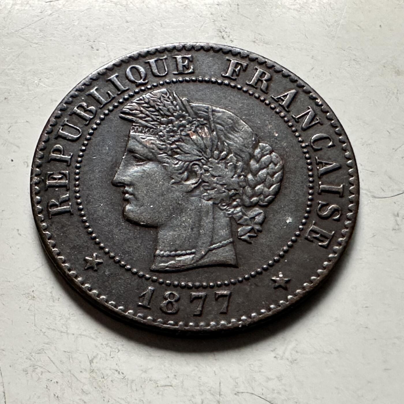 🌹外币初藏🌹🐯2026年第36场   每周二四六晚8️⃣点 接代拍 法国1877年1生丁