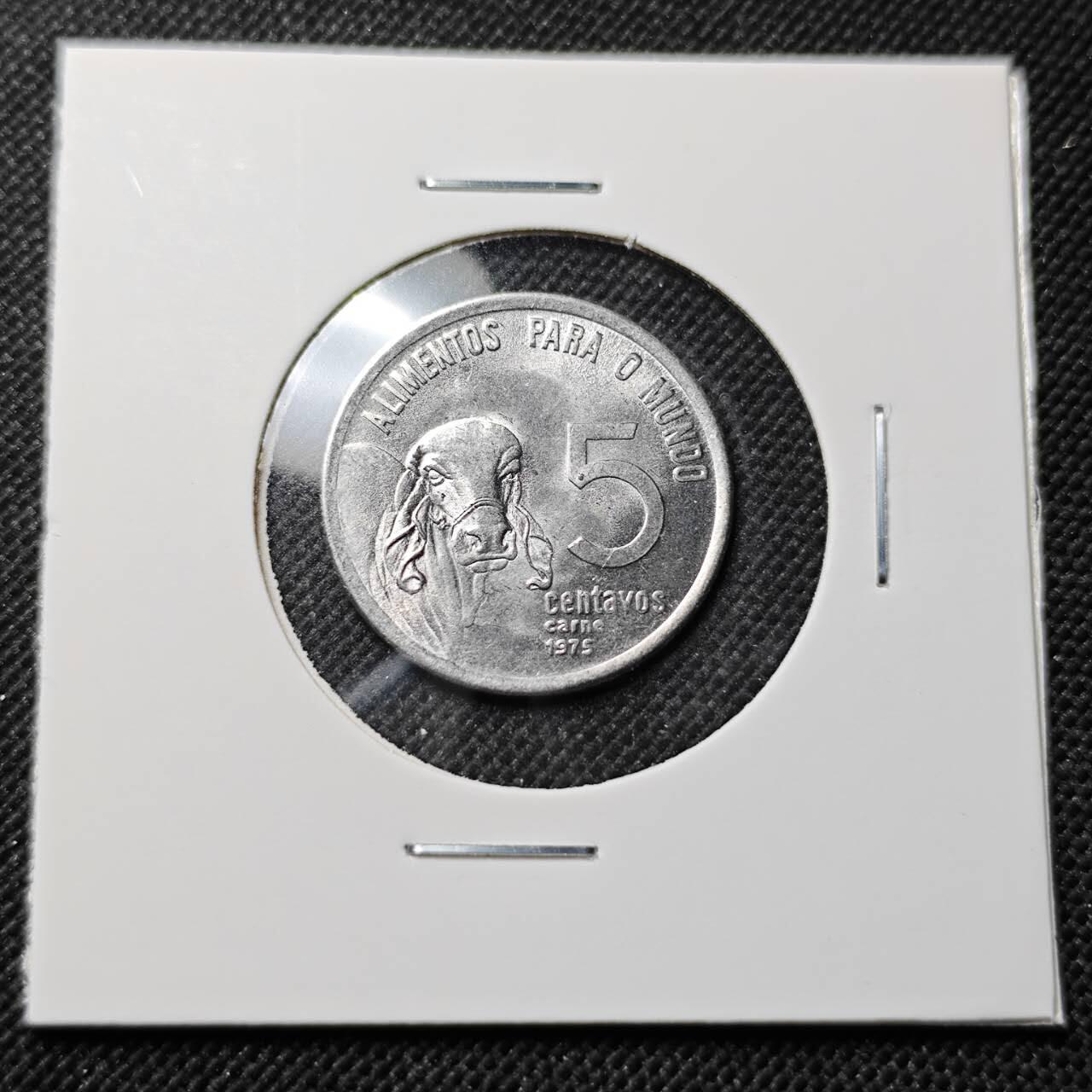 KK钱币收藏小铺  第414期 2月预留时间 周末发货 1975巴西5分 农粮纪念币